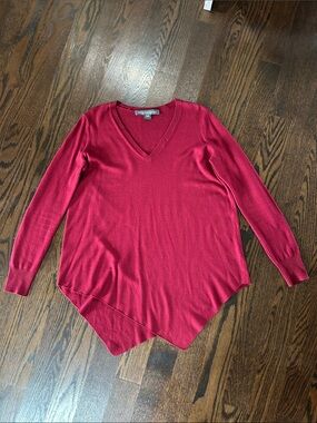 French Connection V-Neck Asymmetric Hem Sweater